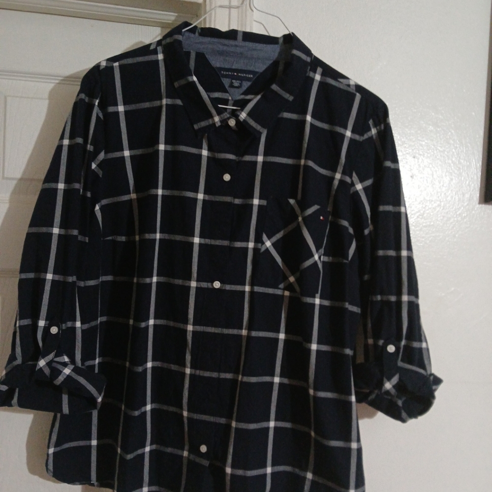 Tommy Hilfiger women dress shirt button up 2xl